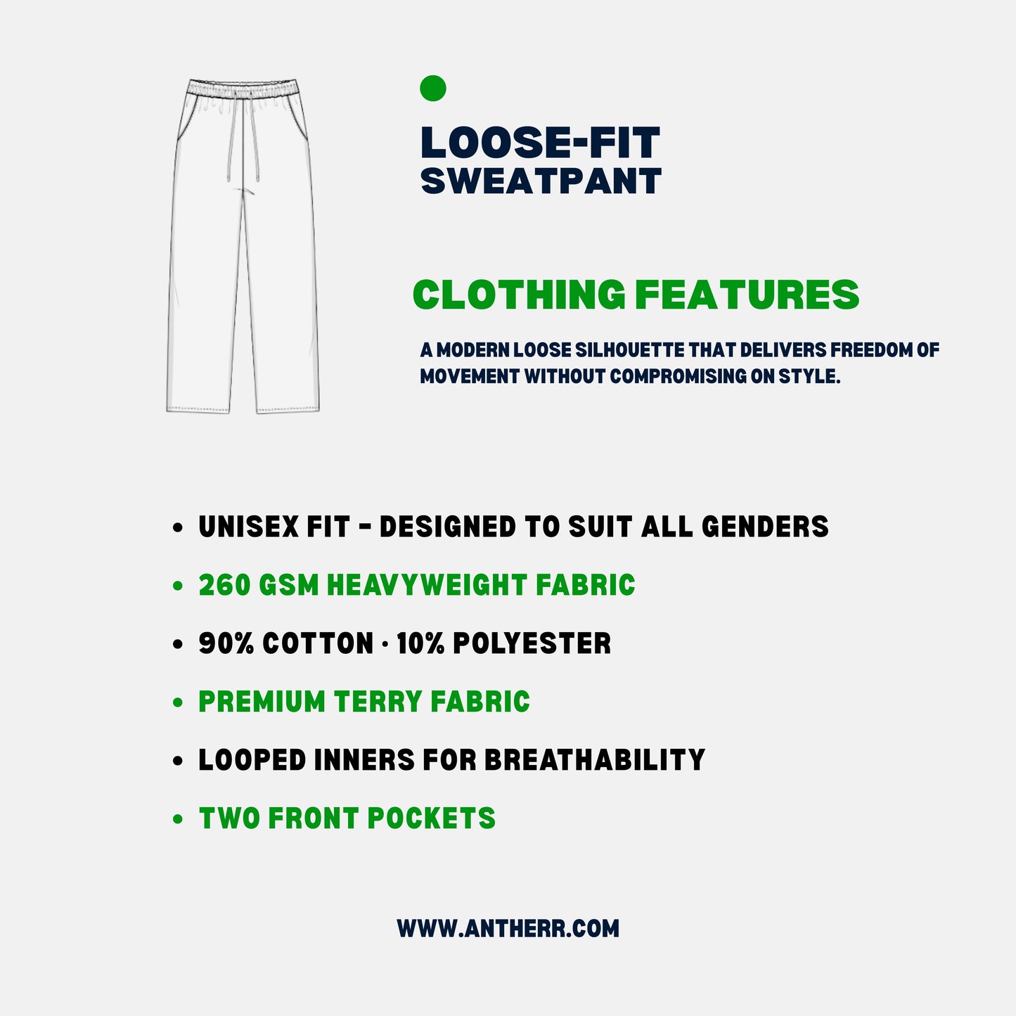 Black Unisex Everyday Sweatpants