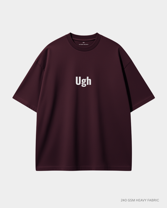 Ugh Minimal Text Unisex Oversized T-Shirt | Antherr Originals