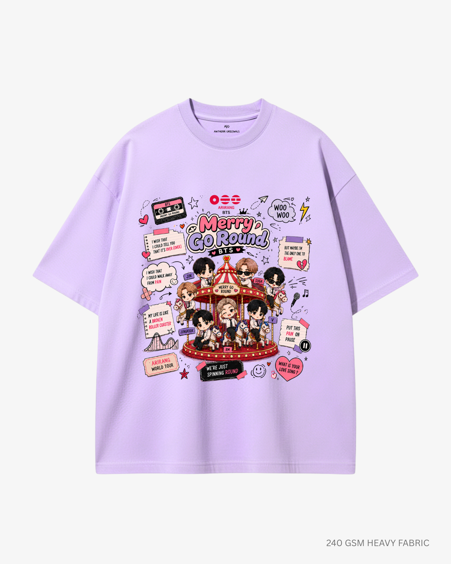 Merry Go Round BTS Arirang Unisex Oversized T-Shirt India
