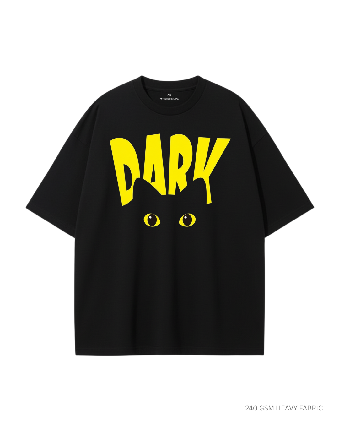 Dark Oversized T-Shirts for Men: Black