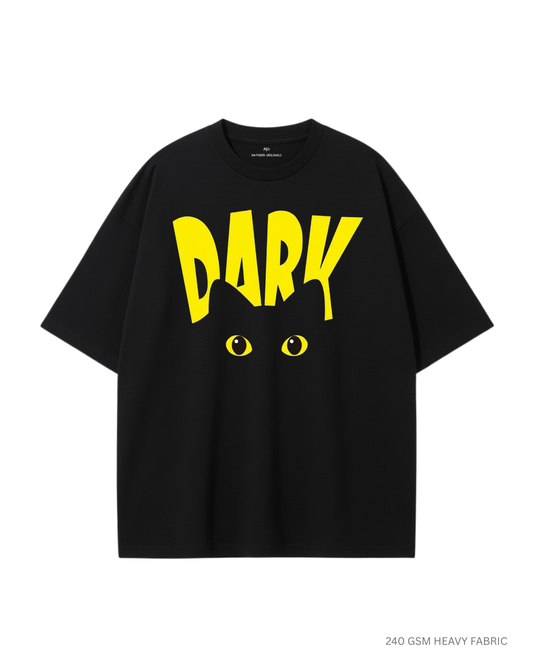 Dark Oversized T-Shirts for Women: Black