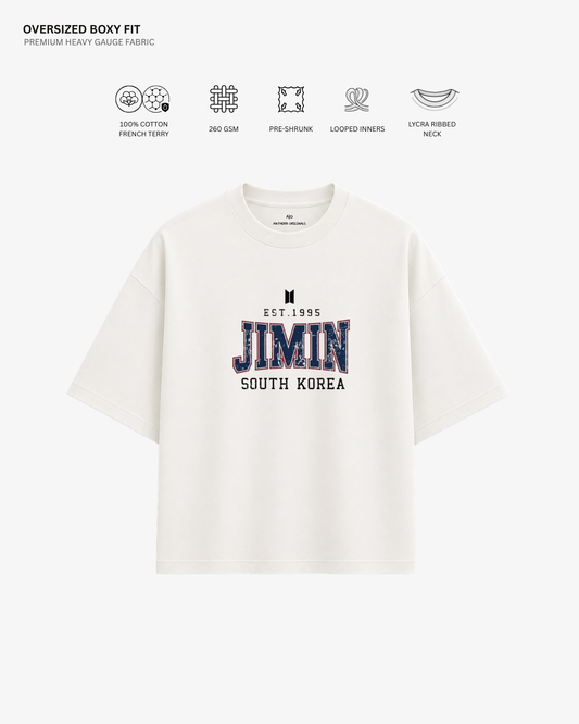 BTS Varsity Edition French Terry Oversized T-Shirt | Antherr Core