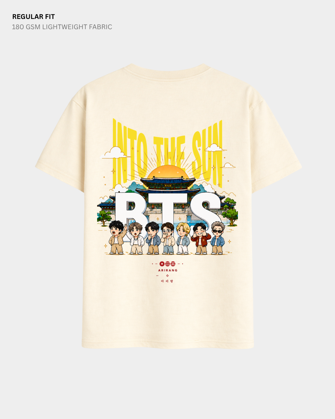 Chibi Into The Sun Arirang BTS Regular Fit T-Shirt | Cotton Kpop