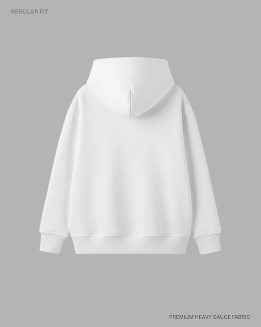 Basic White Unisex Winter Hoodies