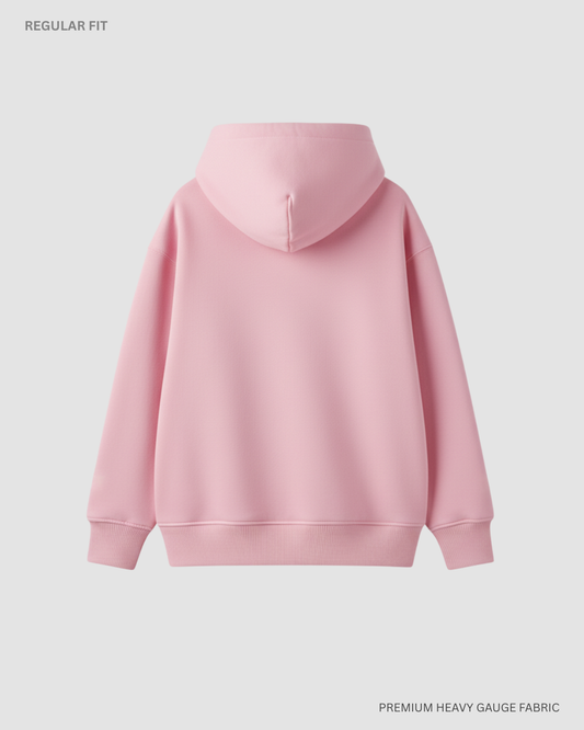 Basic Light Baby Pink Unisex Winter Hoodies