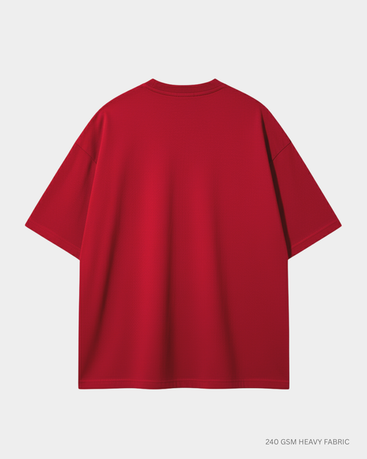 Basic Red Unisex Oversized T-Shirt | Antherr Originals