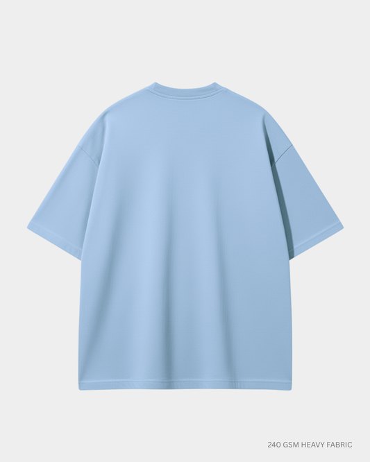 Basic Baby Blue Unisex Oversized T-Shirt | Antherr Originals