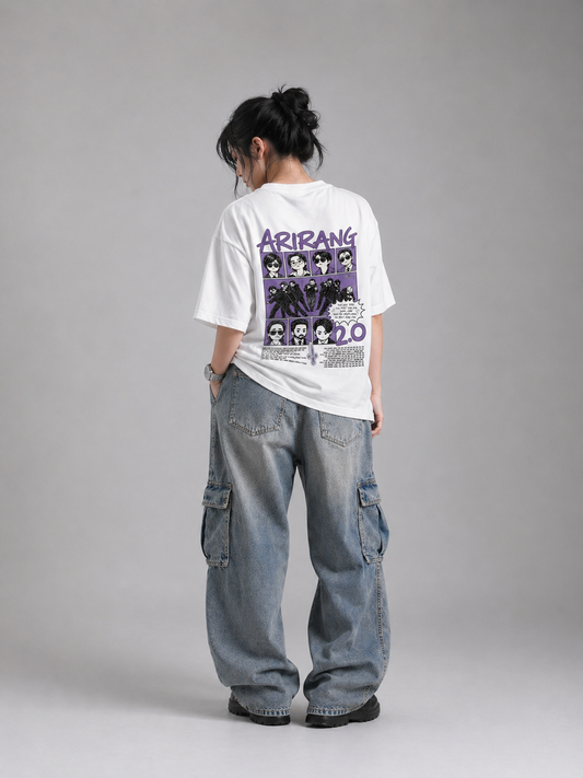 Arirang BTS 2.0 white oversized t-shirt india