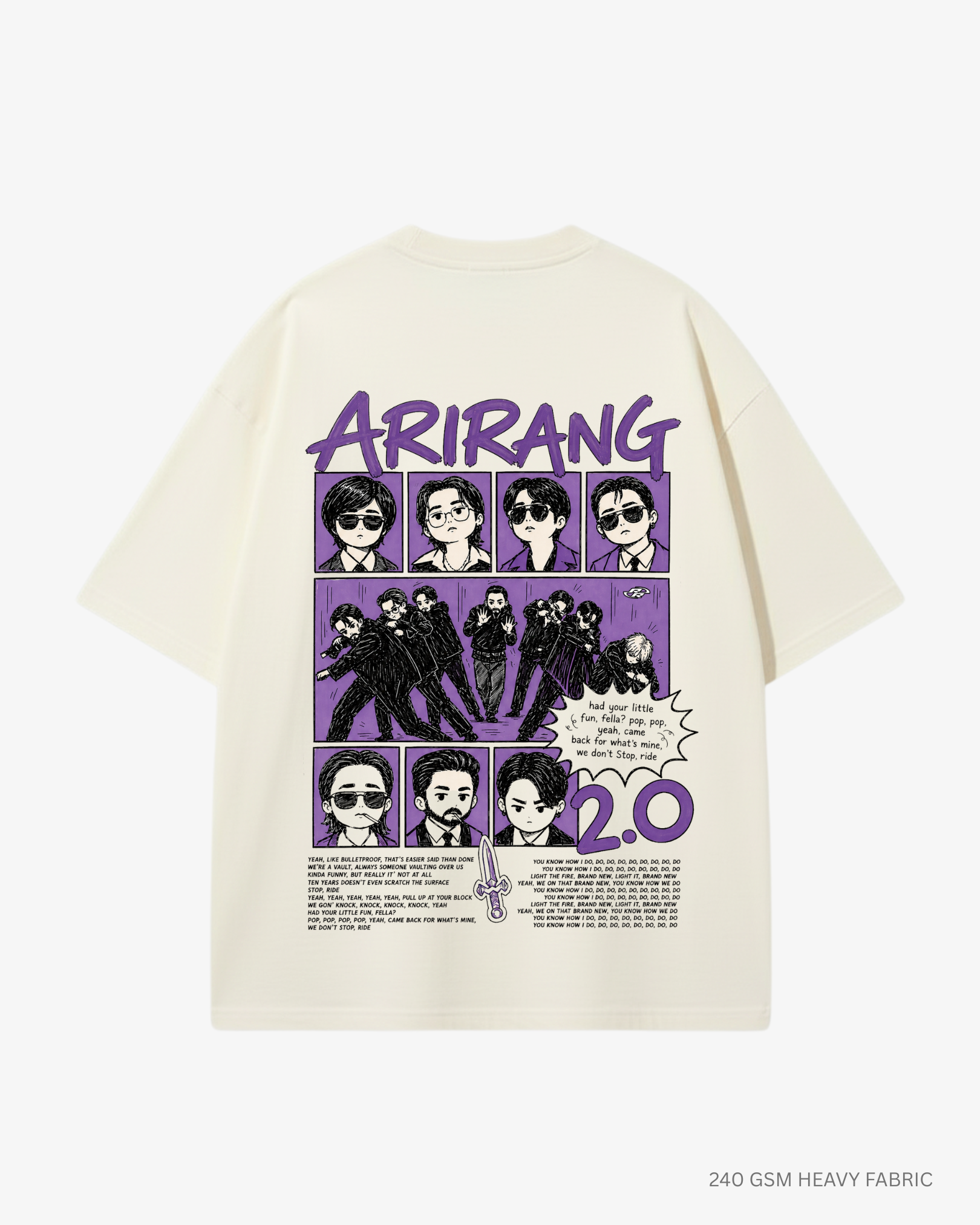 Chibi Arirang BTS 2.0 Unisex Oversized T-Shirt India | Antherr