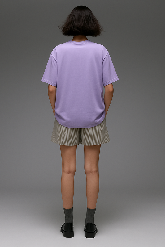 Basic Oversized T-shirt for Women: Lavender