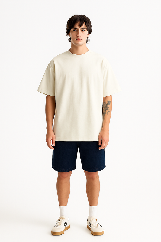 Basic Oversized T-shirt for Men: Off-White OFF-WHITE Cotton 240 GSM