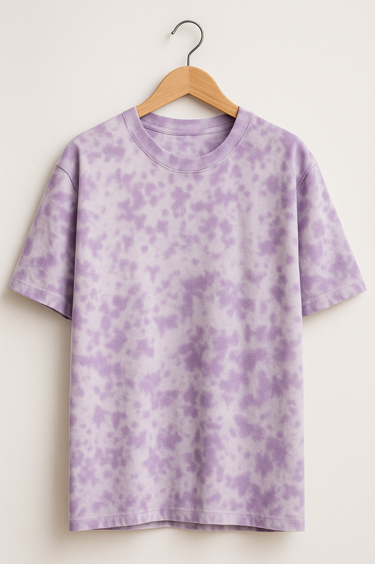 Tie Dye Oversized T-shirt: Lavender White