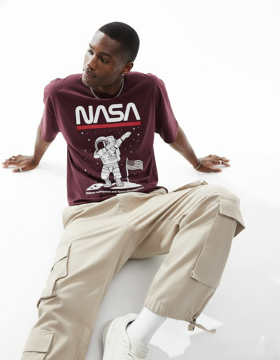 NASA Astronaut Dab: ALIEN & SPACE- Unisex Oversized T-Shirts
