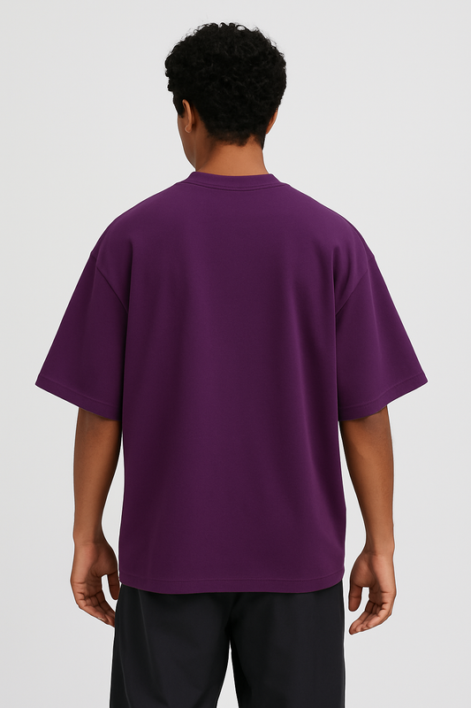 Basic Oversized T-shirt for Men: Purple