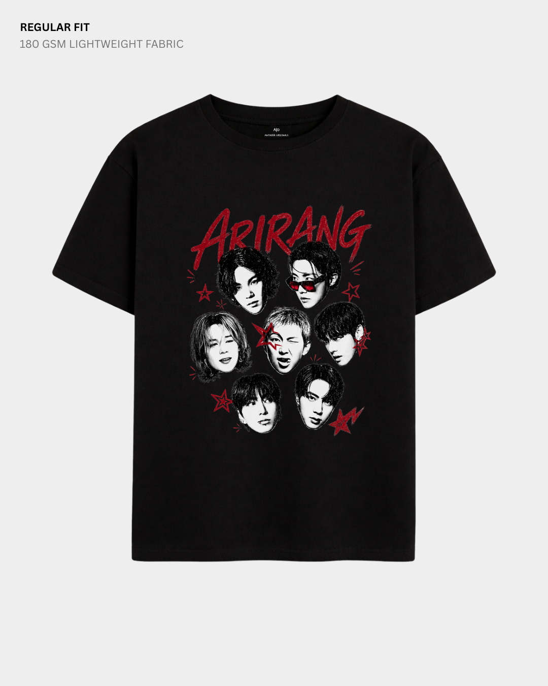 BTS Arirang Regular Fit T-Shirt | Cotton Kpop Tee | ANTHERR