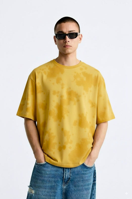 Tie Dye Oversized T-shirt: Yellow YELLOW