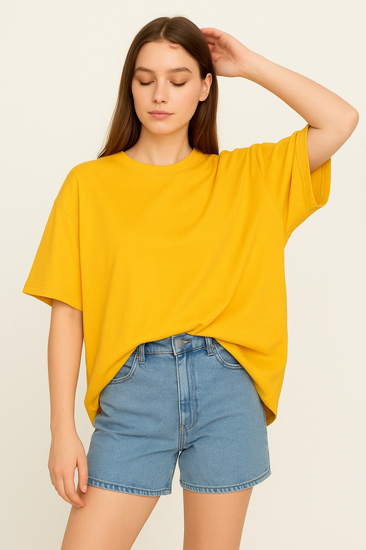 Basic Oversized T-shirt: Mustard Yellow MUSTARD YELLOW