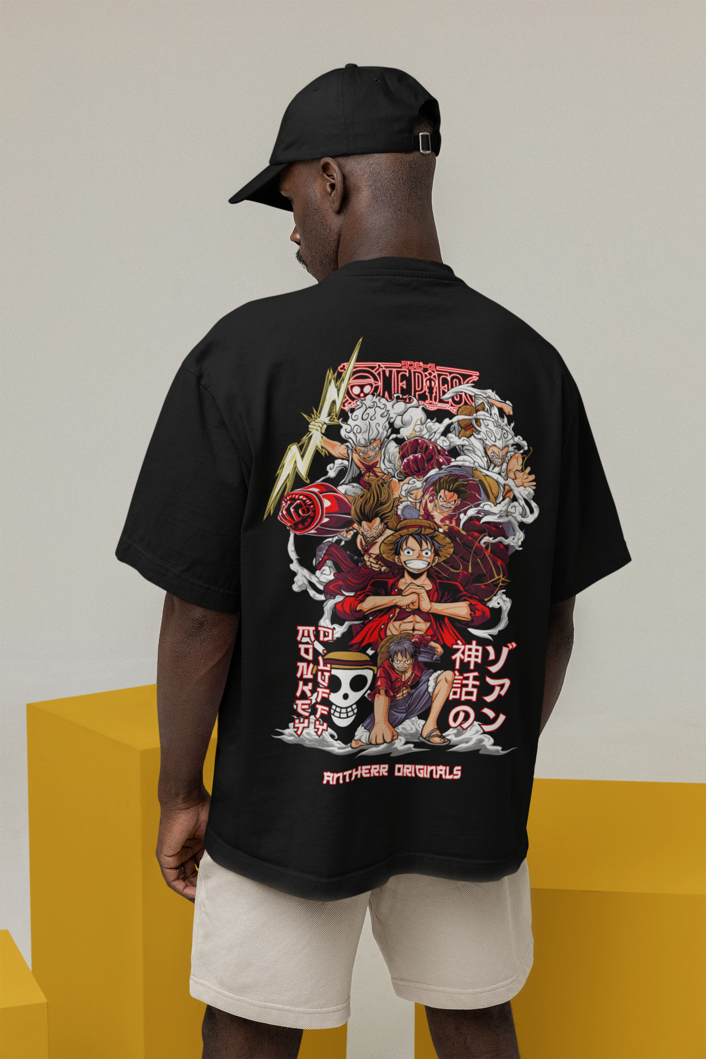 Luffy Gear 5- One Piece: Anime- Oversized T-Shirts
