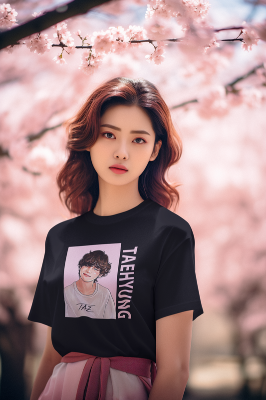 Kim Taehyung: BTS-HALF-SLEEVE T-SHIRTS BLACK