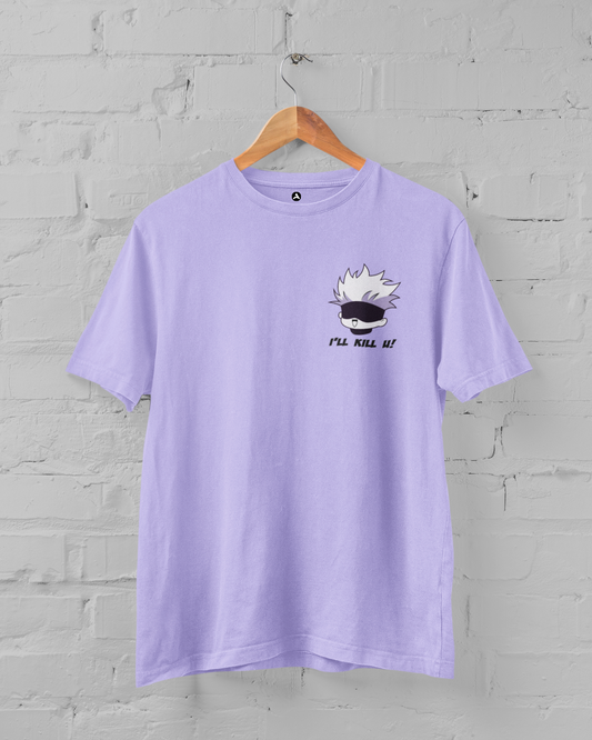 I'll Kill You: Pocket Design, Jujutsu Kaisen: Anime- Oversized T-Shirts