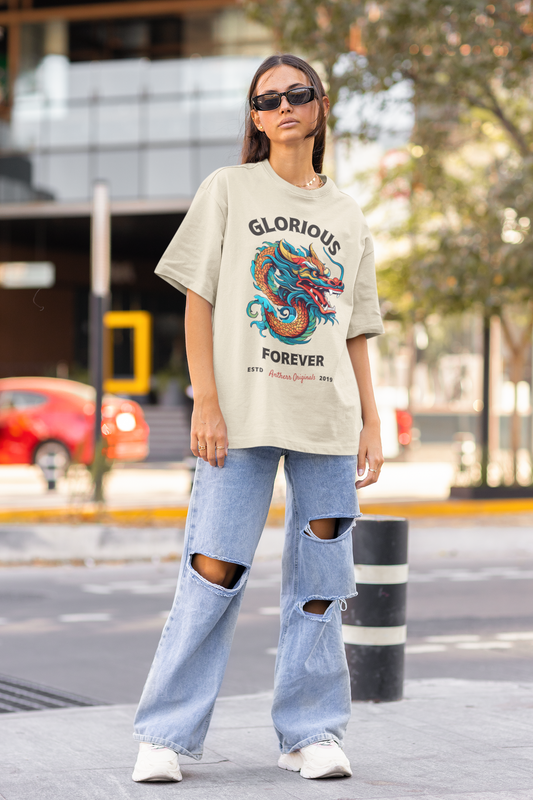 Glorious Forever: Oversized T-Shirts for Women BEIGE