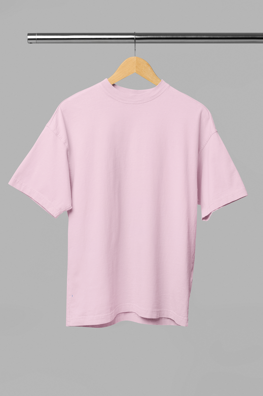 Basic Oversized T-shirt for Men: Baby Pink