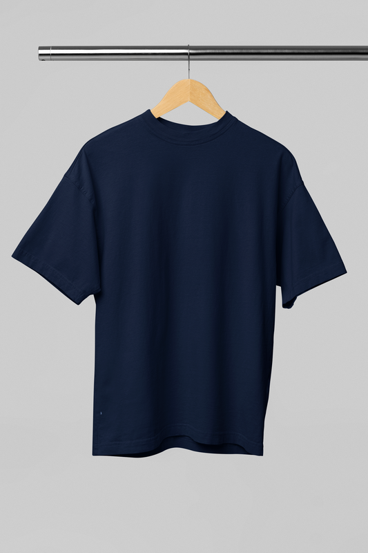 Basic Oversized T-shirt for Men: Navy Blue