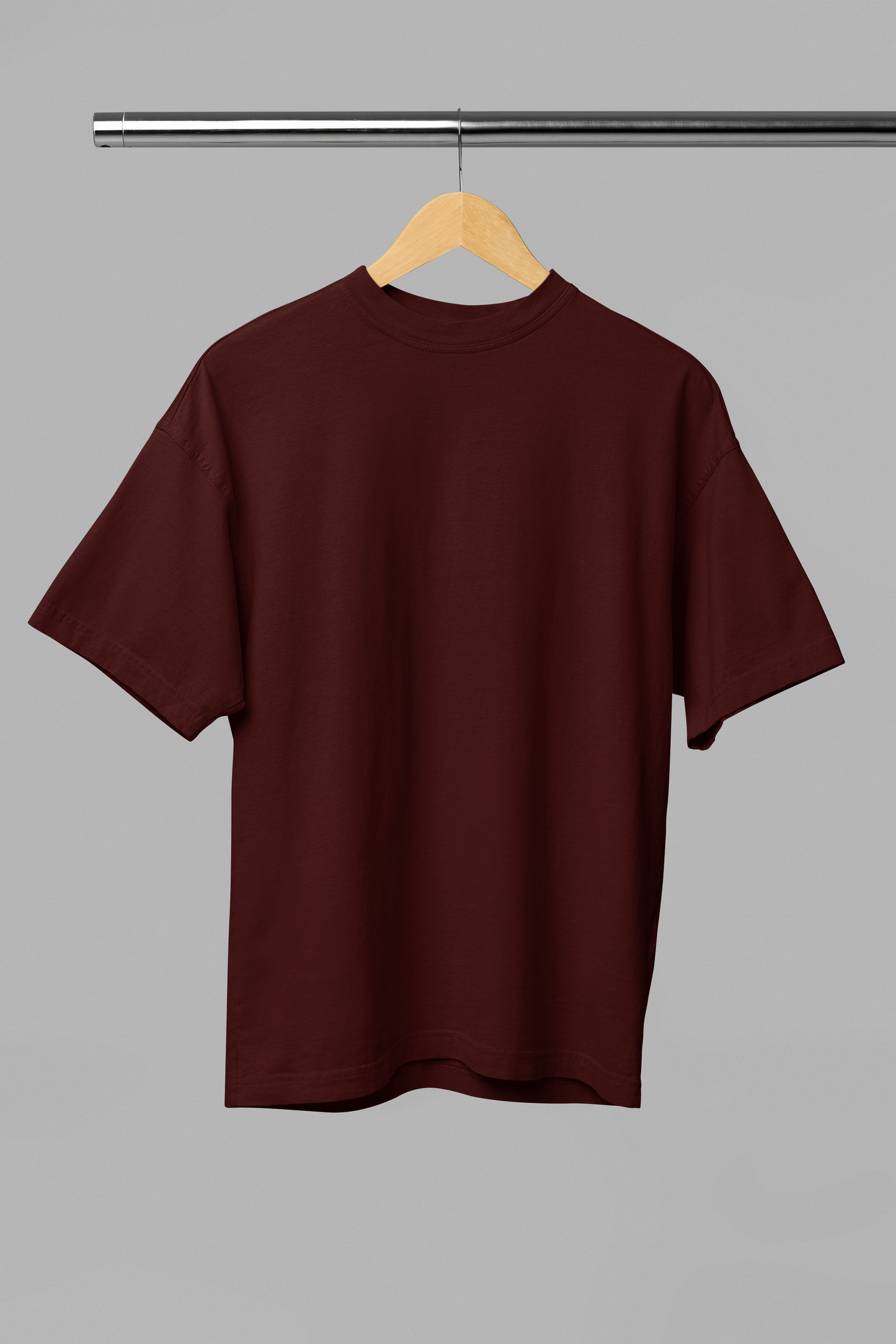 Basic Oversized T-shirt for Women: Maroon