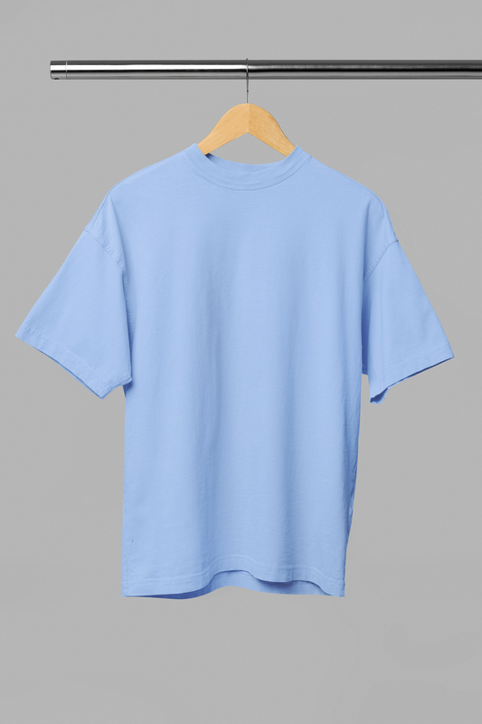 Basic Oversized T-shirts: Snow Blue
