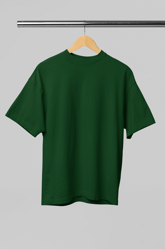Basic Oversized T-shirt for Men: Bottle Green