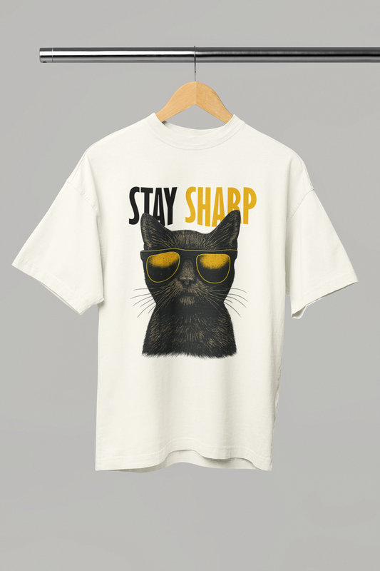 Stay Sharp Oversized T-Shirts: Off White