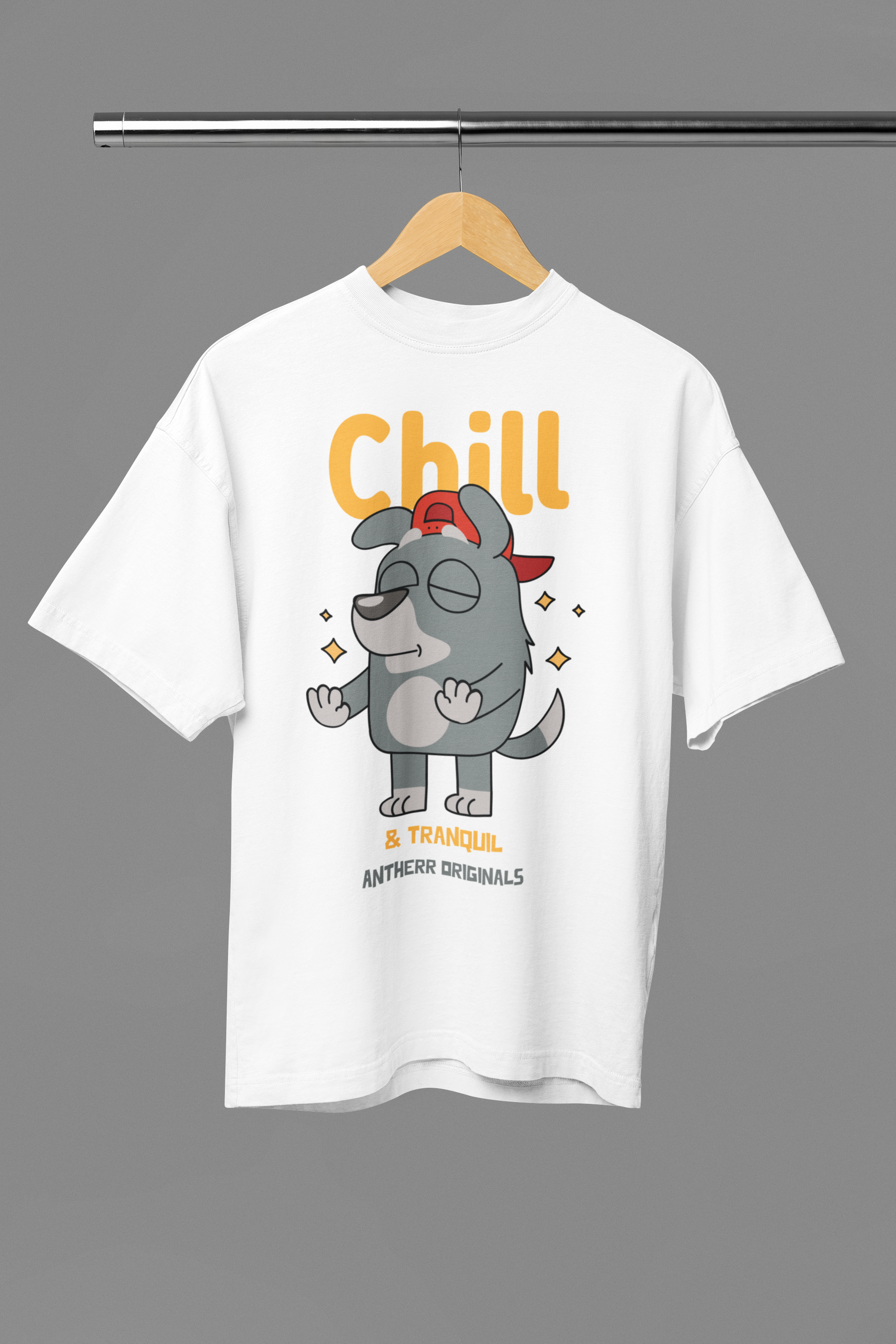 Chill: Oversized T-Shirts for Men WHITE