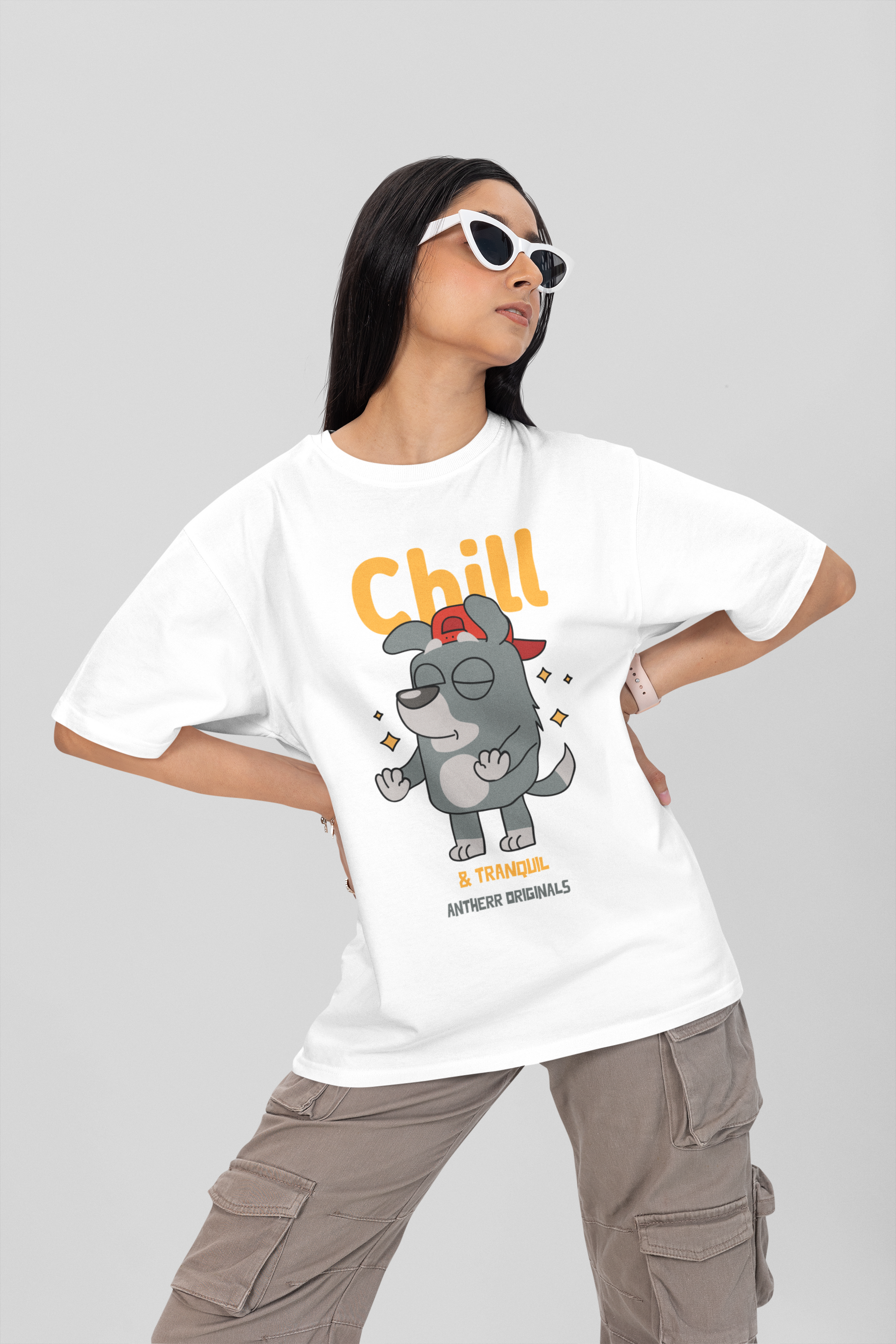 Chill: Oversized T-Shirts WHITE