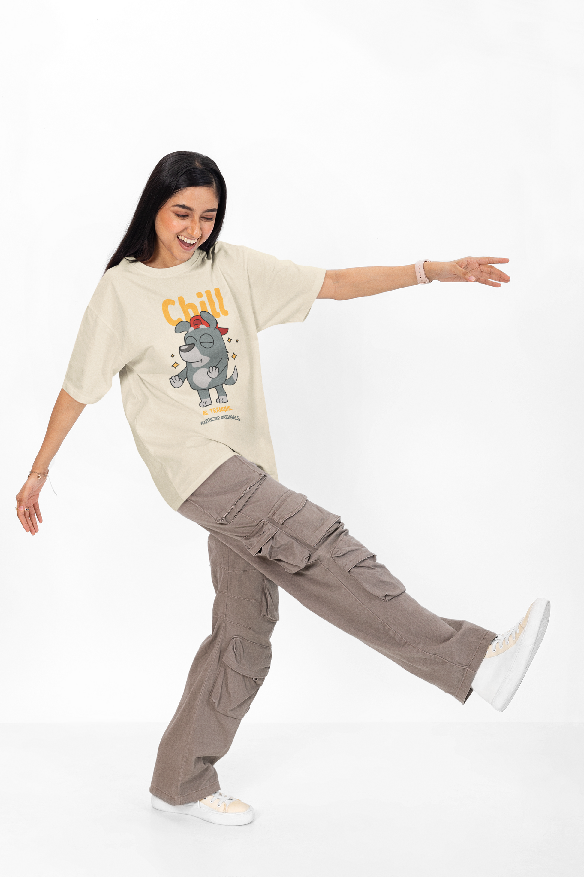 Chill: Oversized T-Shirts BEIGE