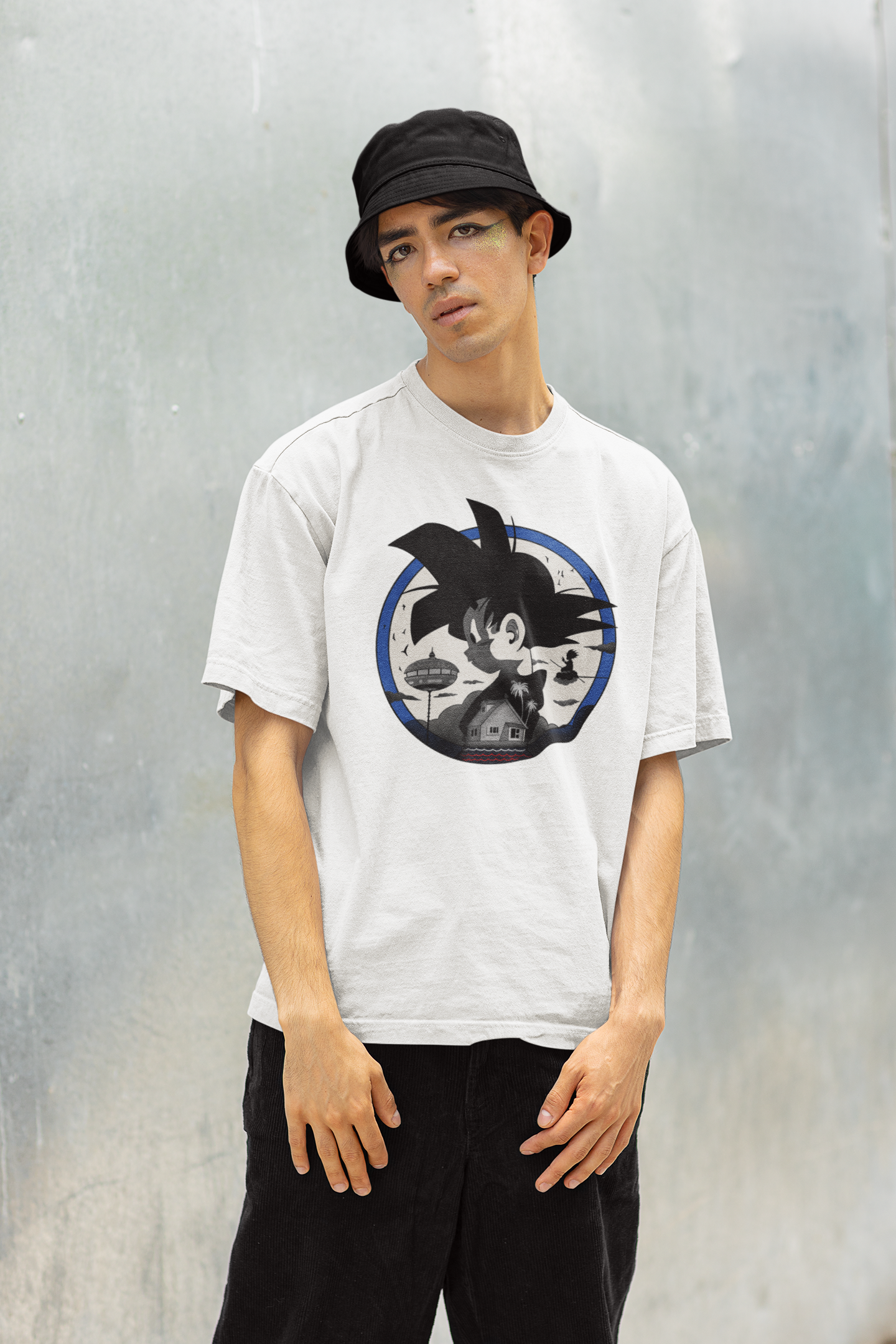 Goku: Dragon Ball Z - Oversized T-Shirts WHITE 240 GSM