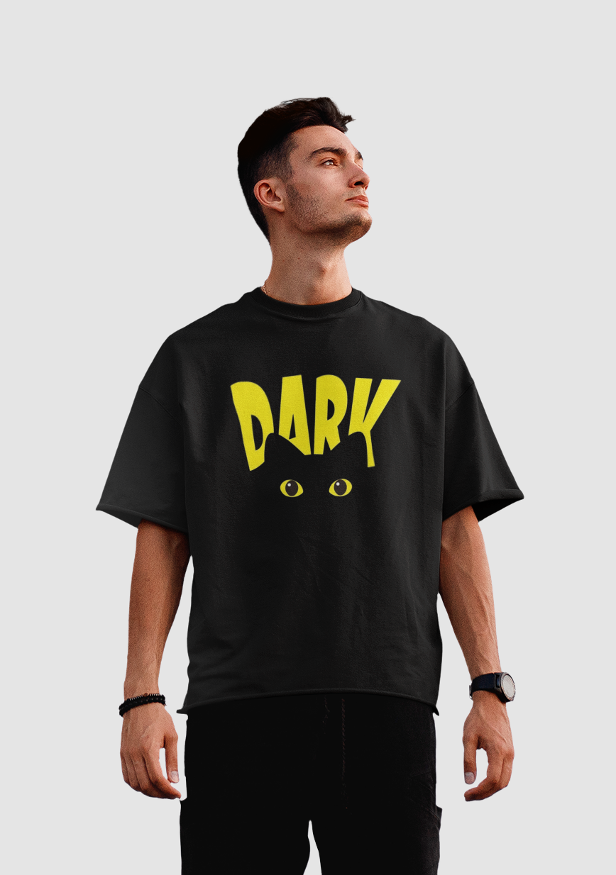 Dark Oversized T-Shirts for Men: Black