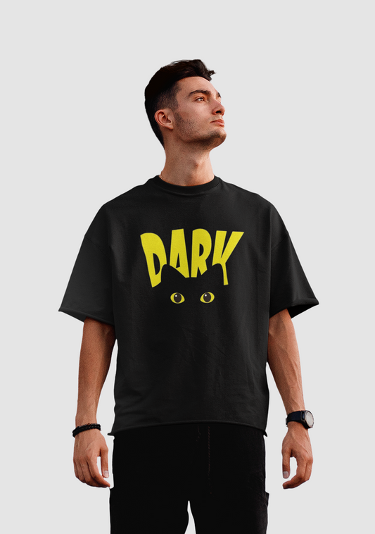 Dark Oversized T-Shirts for Men: Black