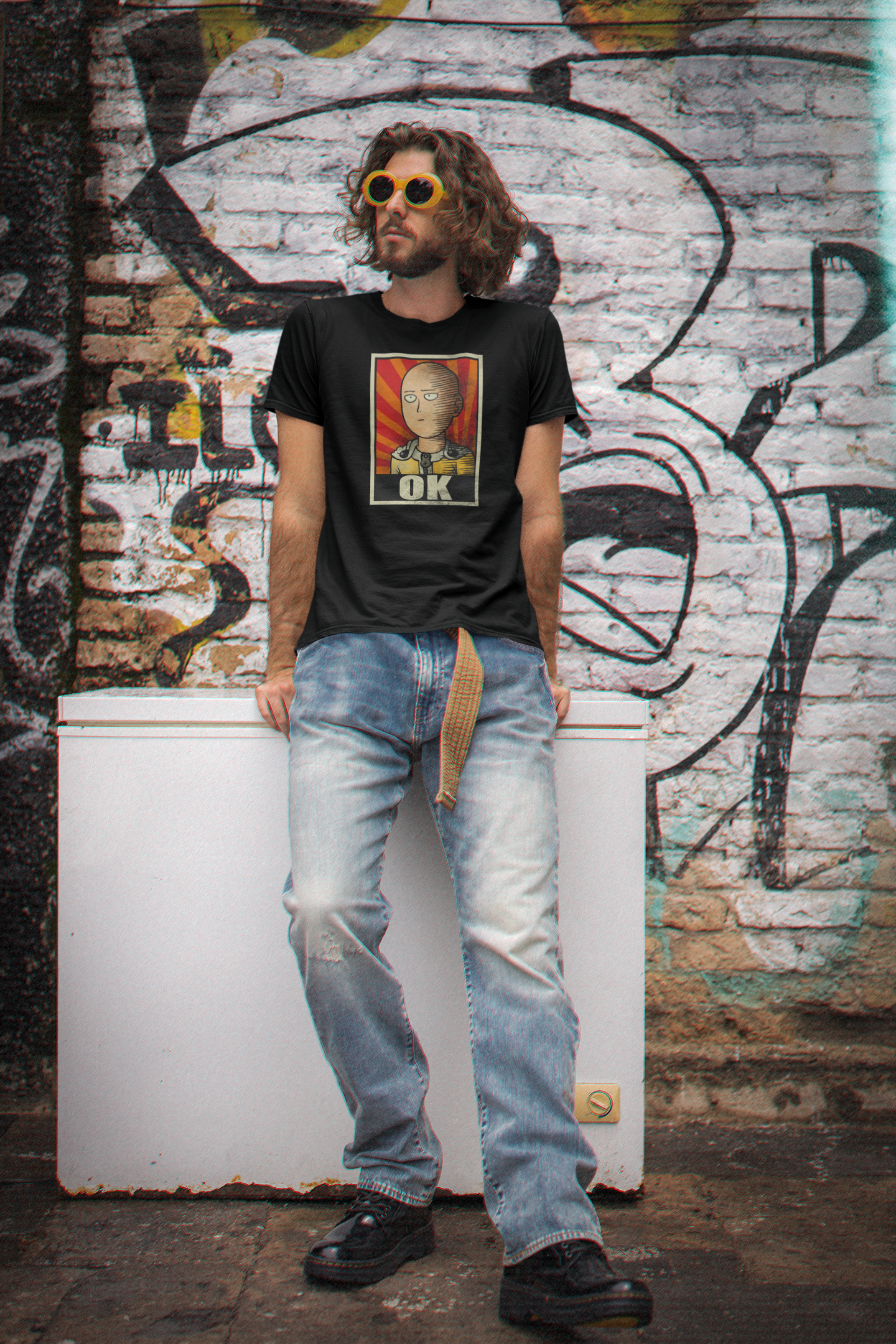 OK- One Punch Man: Anime- Regular Fit T-Shirts.