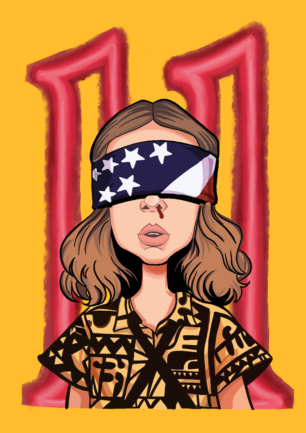 "STRANGER THINGS" - ELEVEN : Half-sleeve T-Shirts