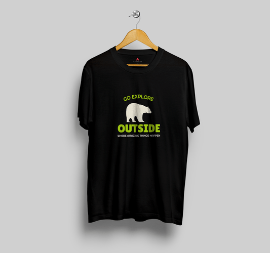 GO EXPLORE OUTSIDE- HALF-SLEEVE T-SHIRT