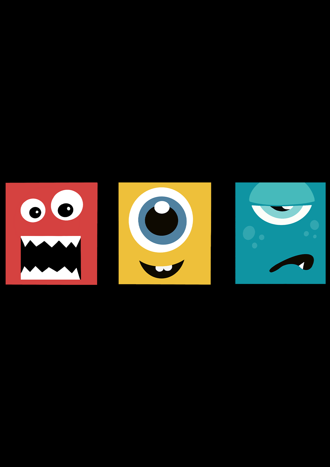 " CUTE MONSTERS " UNISEX HALF-SLEEVE T-SHIRT'S