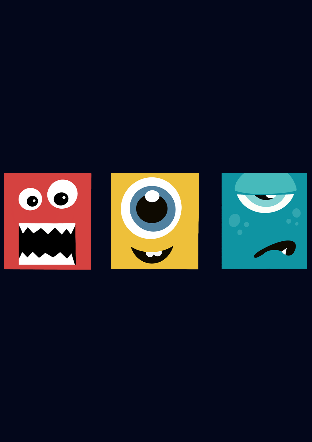 " CUTE MONSTERS " UNISEX HALF-SLEEVE T-SHIRT'S