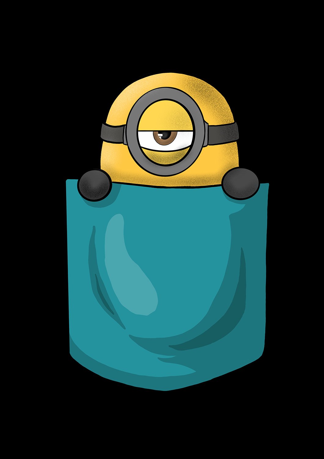 " MINIONS " - HALF-SLEEVE POCKET DESIGN T-SHIRTS.