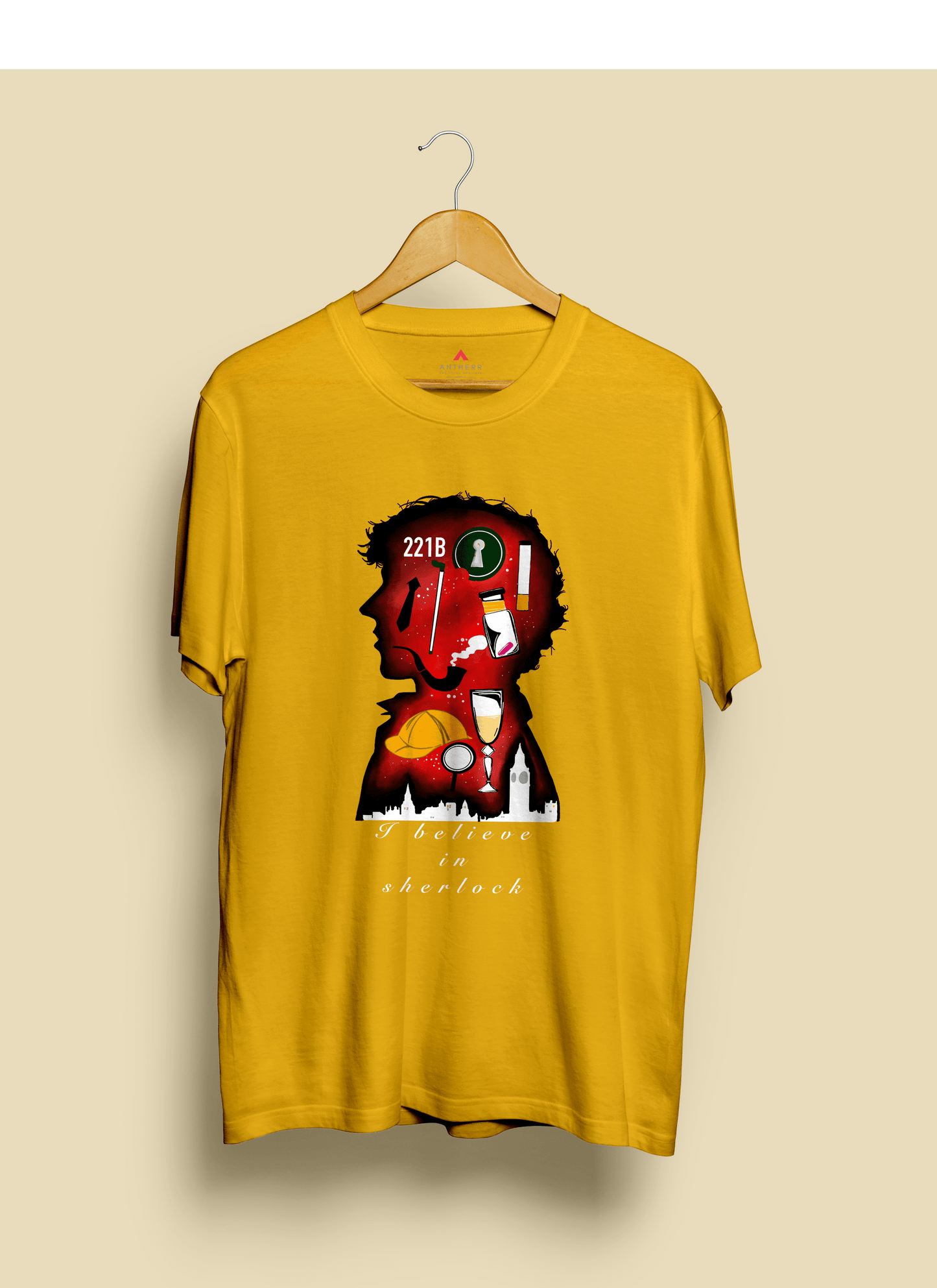 " MR.HOLMES " HALF-SLEEVE T-SHIRTS YELLOW