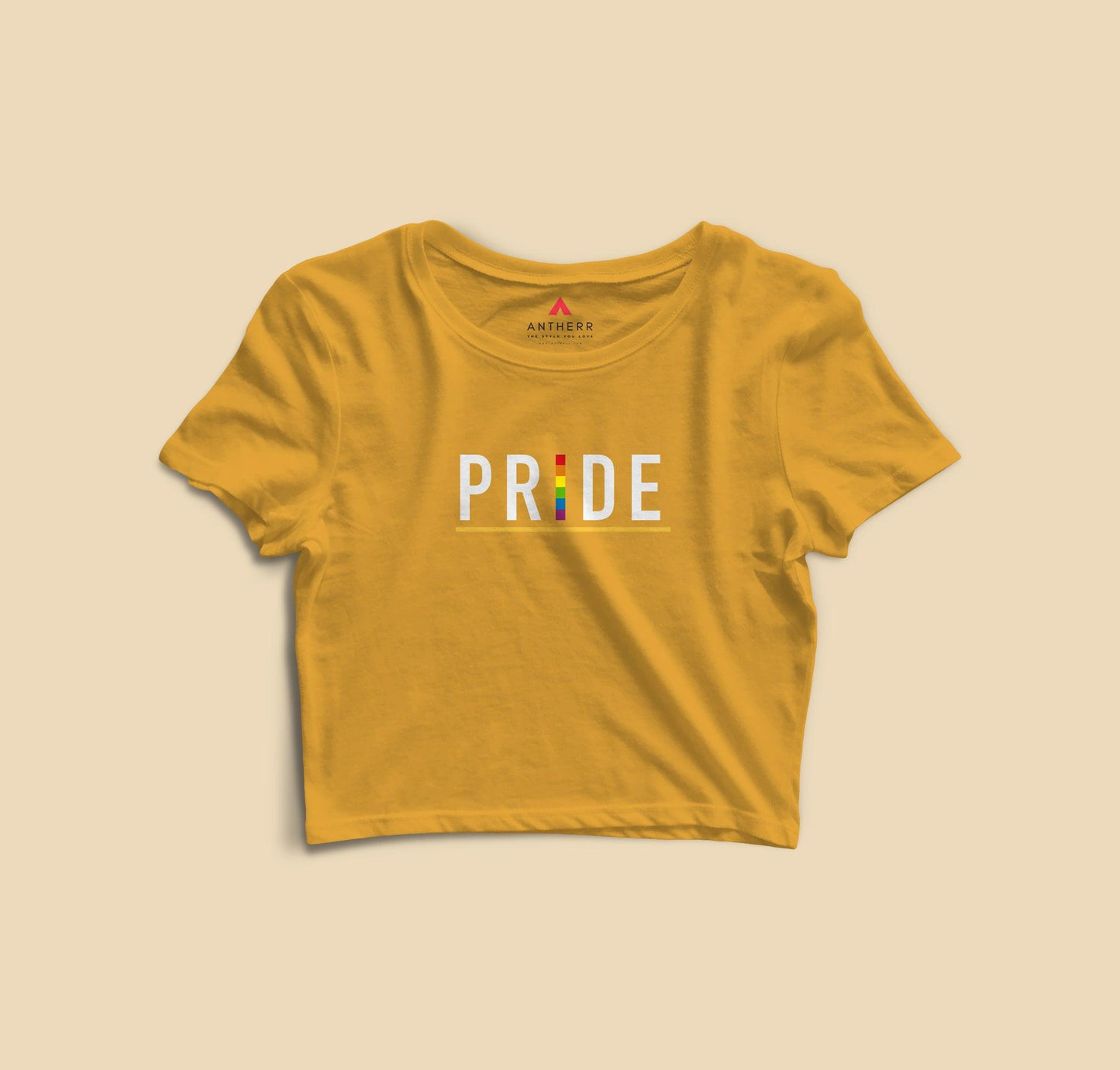 " PRIDE " HALF-SLEEVE T-SHIRT (YELLOW) YELLOW
