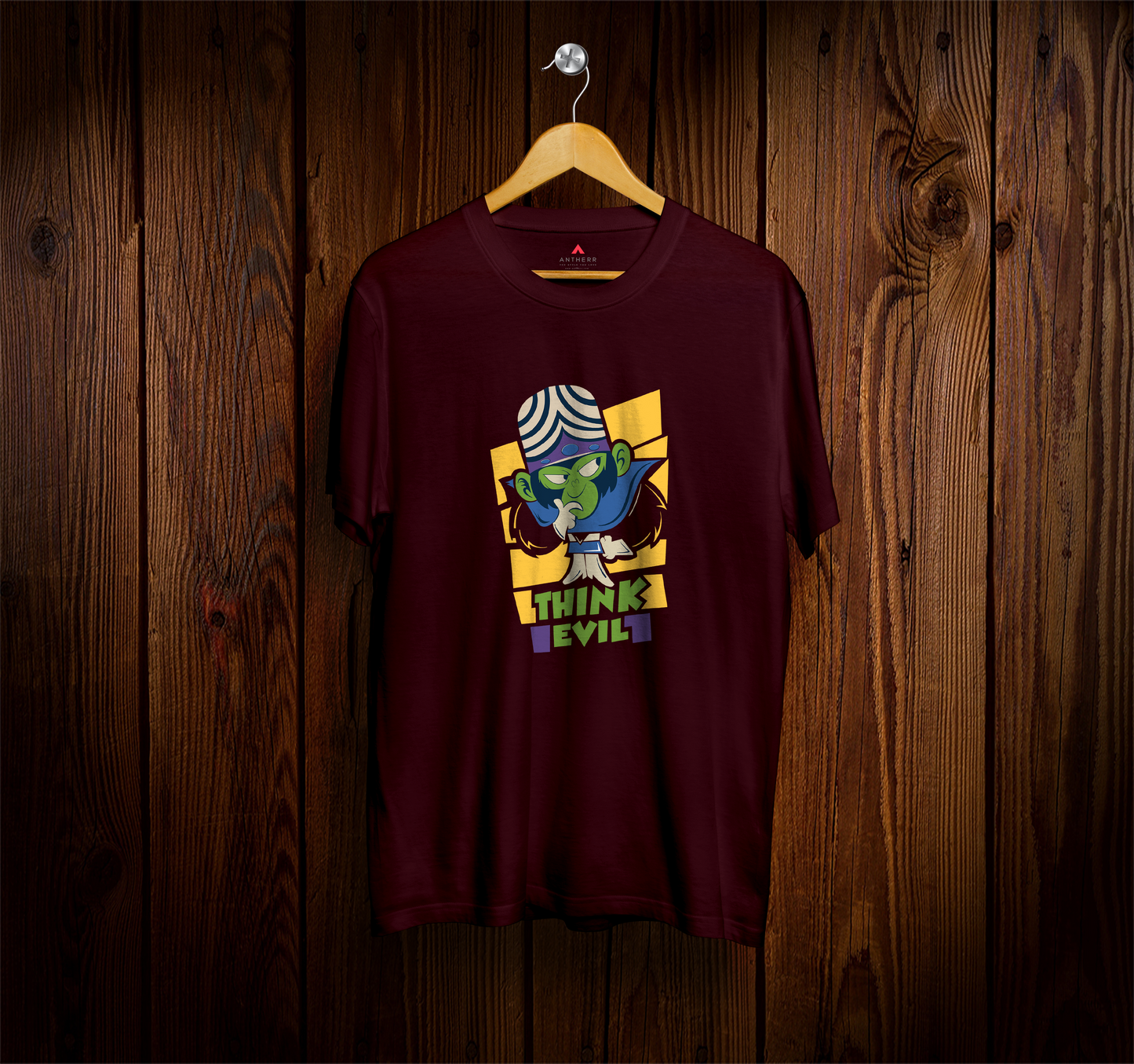 THINK EVIL - MOJO JOJO - HALF-SLEEVE T-SHIRTS MAROON