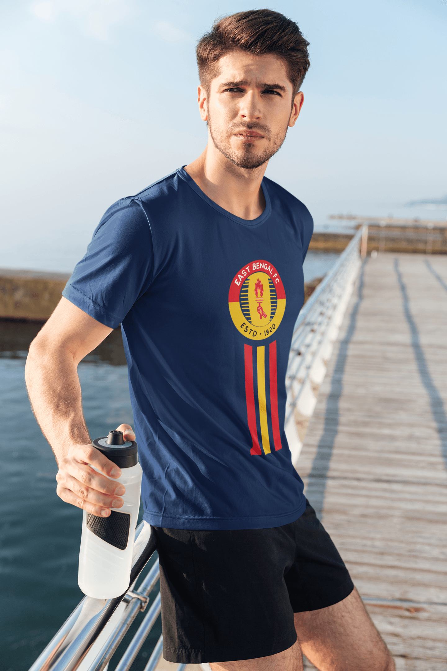 EAST BENGAL - BENGALI FEVER - HALF SLEEVE T-SHIRT NAVY BLUE