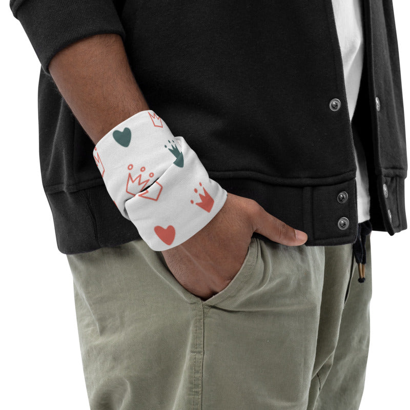 Crown and Love Doodle Unisex Face Bandana