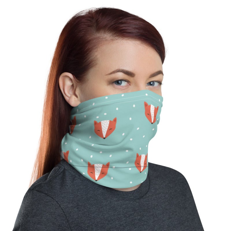 Cute Fox Doodles Face Unisex Bandana