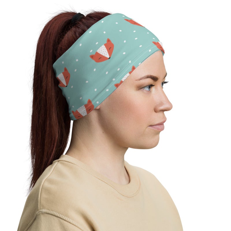 Cute Fox Doodles Face Unisex Bandana